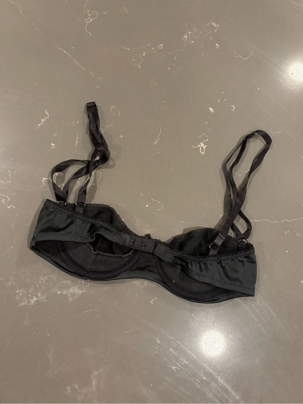 Dolce & Gabbana Black Satin Bra - Picture 3 of 7